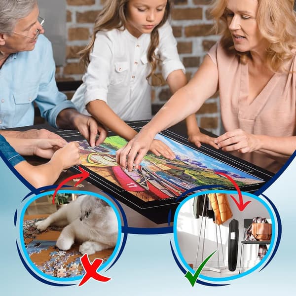 Premium Puzzle Mat - All-in-One Puzzle Station with Sorting Trays