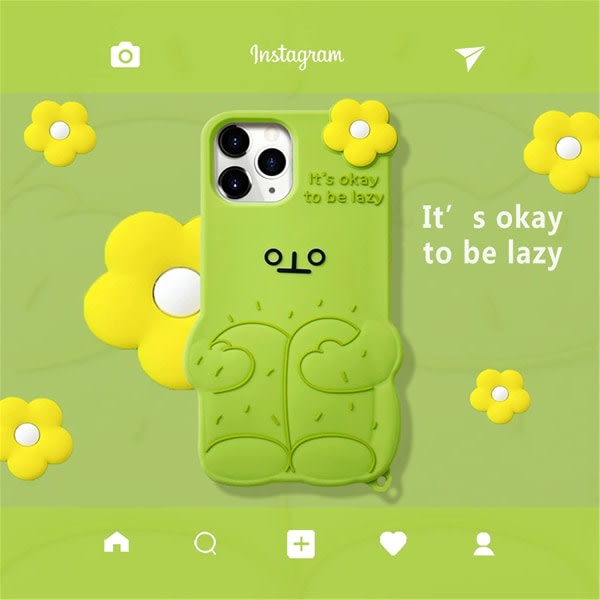 CDQ Creative-deksel til iPhone 13 Pro Max, Cartoon Cactus