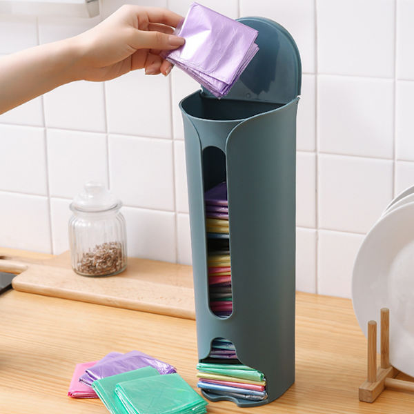 Plastposeholder til dagligvareposer, plastposedispenser, organizer til køkken, nem vægmontering