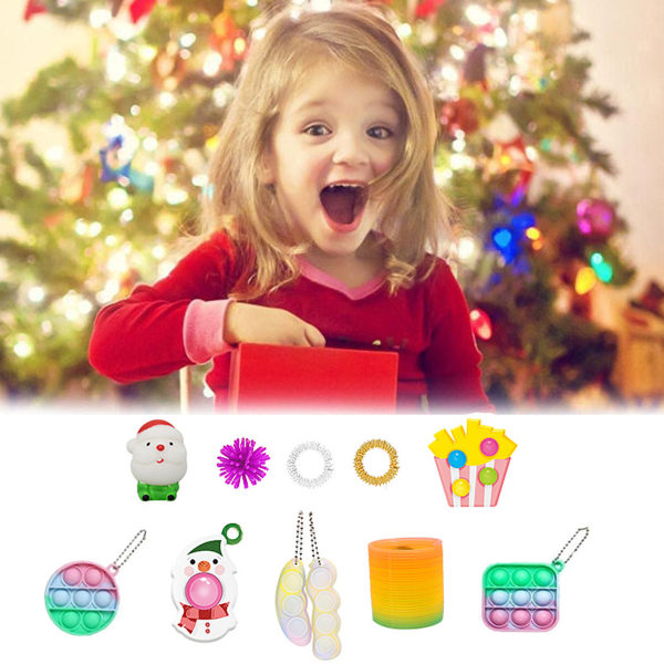 Pop it 2022 Adventskalendrar Fidget Toy for Kid