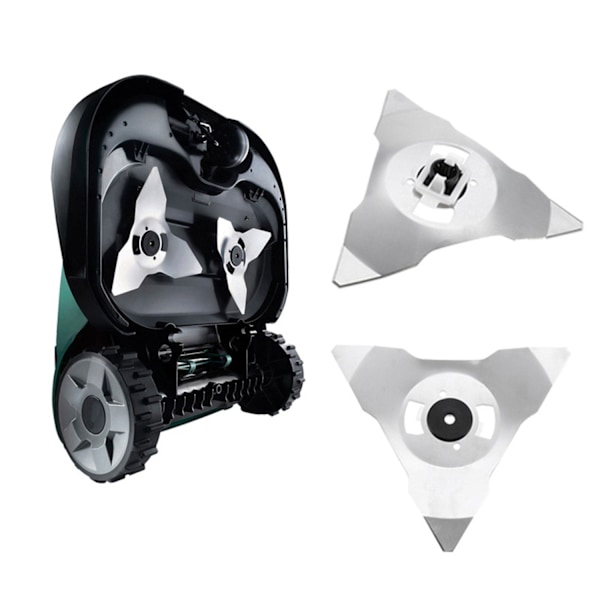 2-pack - Terät Robomow RS/MS -malleihin – Ruohonleikkurin terä, hopea Silver Silver
