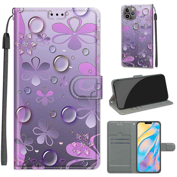 Kompatibel med Iphone 12 Pro Purple Petals Magnetic Case null ingen