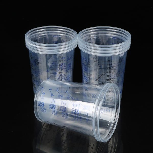 10 st 600 ml Plastfärgblandningsbägare Blandningsgryta Färgblandning Ca one size