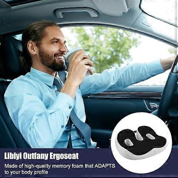 Bekväm Sittdyna i Memory Foam - Ortopediskt Stöd för Smärtlindring & Bättre Hållning, Perfekt för Hemmet, Kontoret och Bilen