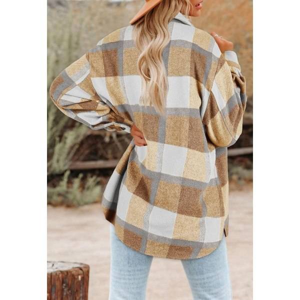 Kvinde Manchester Button Down Skjorte Boyfriend Langærmet Ternet Skjorte