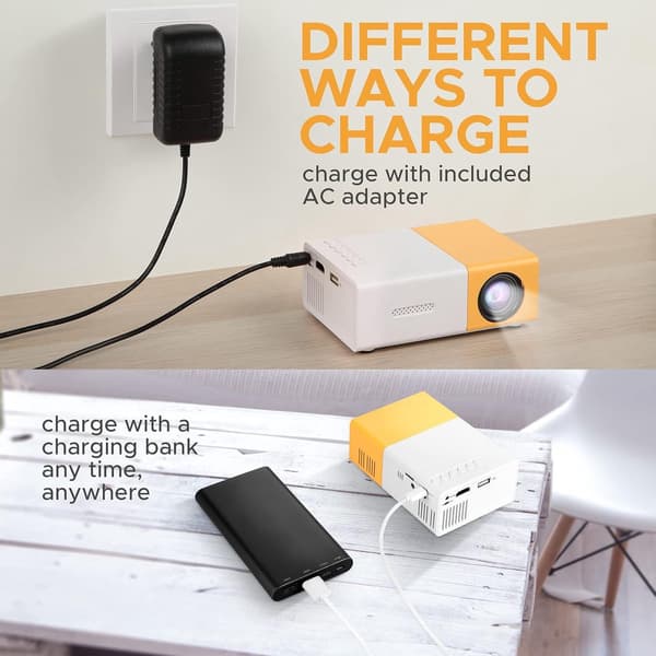 Mini Projector - Full - Outdoor Movie Projector - Compatible - with - HDMI - USB - Audio - Remote Control.