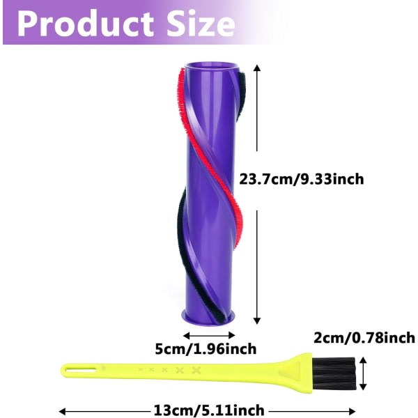 V8 Ersättningsborste Rulle Modell Ersättningstillbehör Kompatibel med Dyson V8 Dammsugare