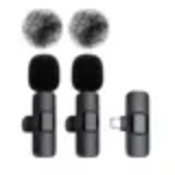 NY Trådlös Lavalier Mikrofon Audio Video Inspelning Mini Mic För iPhone Android Laptop Live Gaming Mobiltelefon Mikrofon