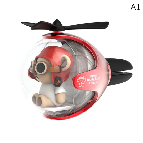 CDQ Tecknad helikopterserie Car Air Freshener parfym Rød
