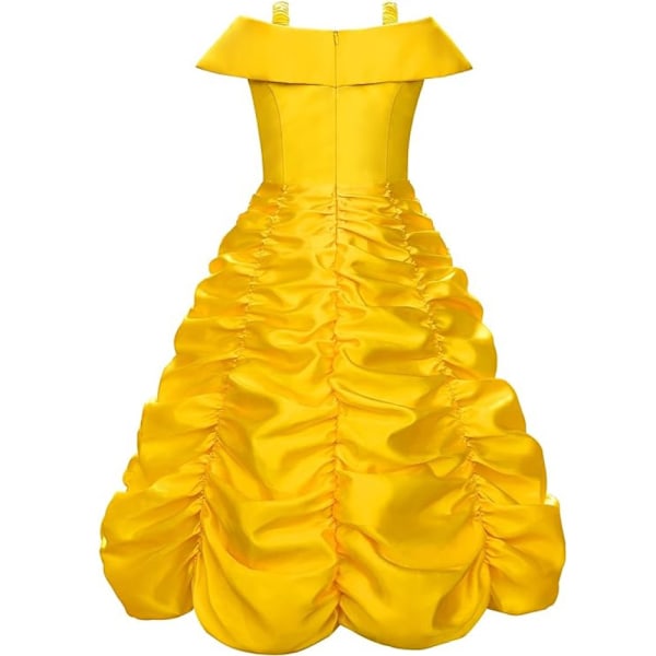 Prinsessklänning för flickor, dräkter, Halloween, cosplay, födelsedagskläder, gul 110