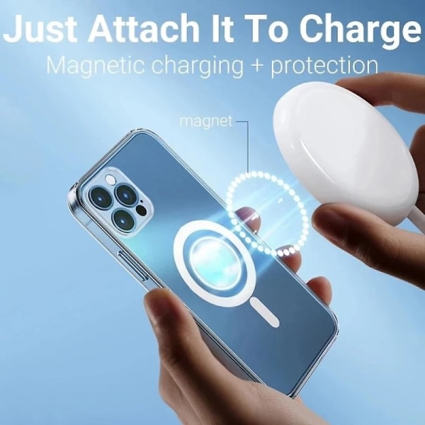 Magnetisk trådløst deksel som er kompatibelt med Iphone 11 12 13 Pro Max hårt deksel