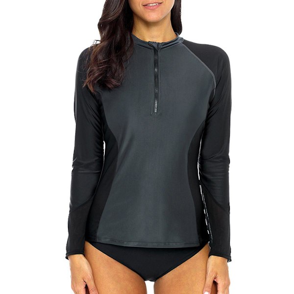Naisten UV-suojaava pitkähihainen Rash Guard - Uimapukutoppi XL