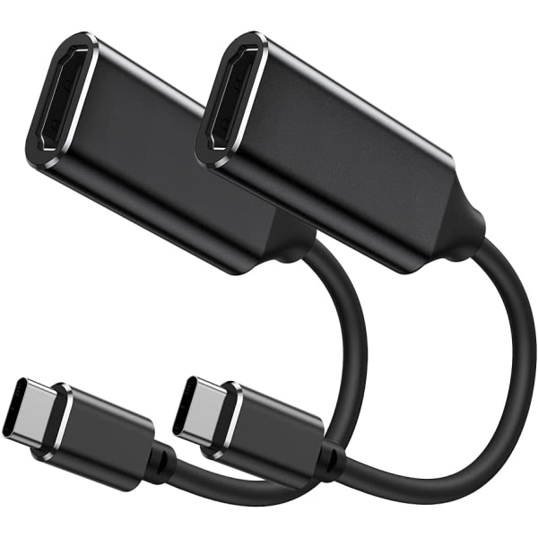 USB C till HDMI-adapter (2 paket), typ c till 4K HDMI A