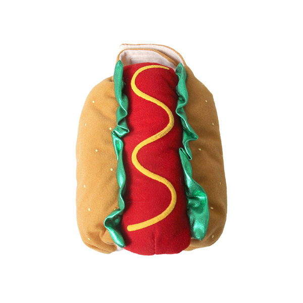 Sjov kæledyr hund kat tøj dress up cosplay hotdog XXS XXS