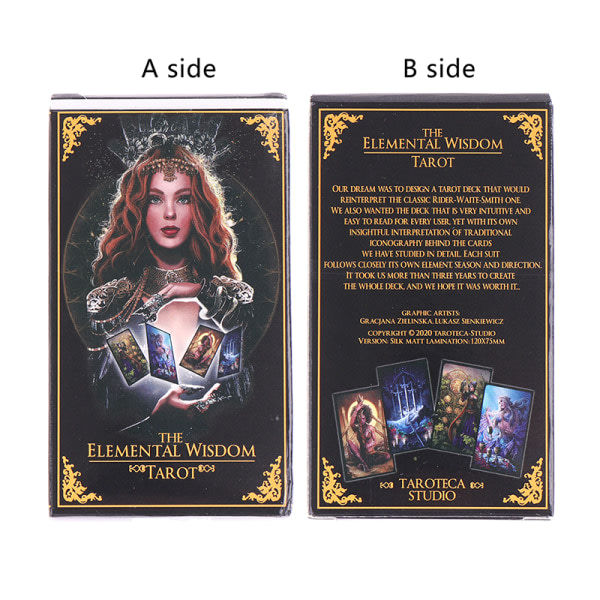 Elemental Wisdom Tarot Cards Prophecy Divination Deck Party Multicolor en one size