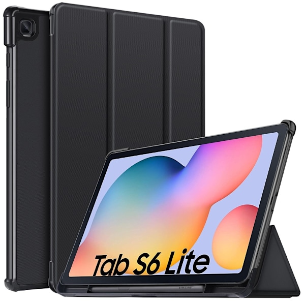 Samsung Galaxy Tab S6 Lite Cover Bumper Tri-Fold Sort Black Black Svart