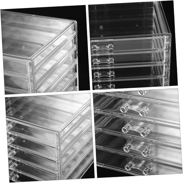 Versatile Storage Box with 5 Drawers Makeup Organizer Jewelry Holder Desk Storage St