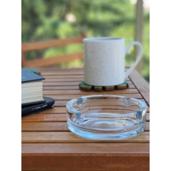 Decorative Clear Glass Ashtrays, Smooth Simple Solid Glossy Surface, Adorn Your Spaces With Timeless Elegance