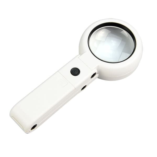 Stort forstørrelsesglass med LED-lys, sammenleggbart, stativ, lesing, skrivebord_tfrf