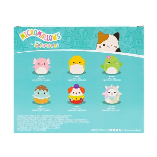 Squishmallows Micromallows 6-pakning Archie & Venner Multicolor multifärg