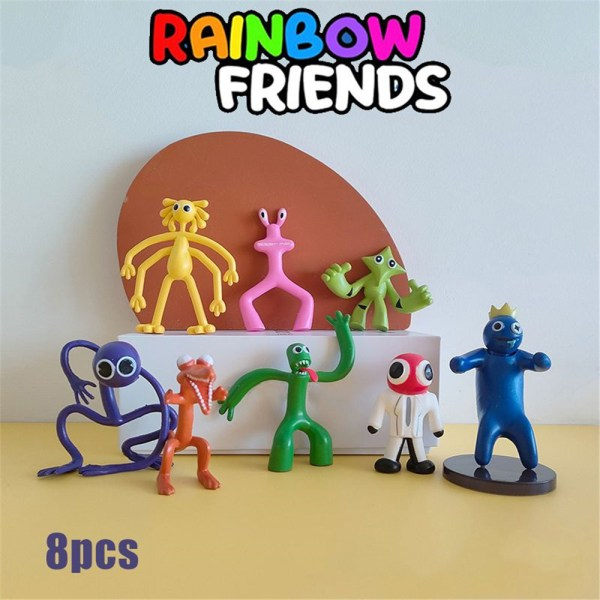 8st Rainbow Friends Actionfigurer Leksaker Set Julklapp 8PCS