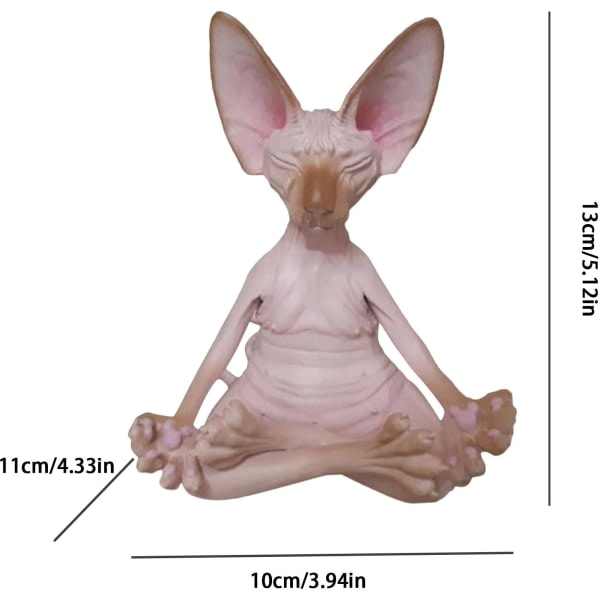 Resin Cat Statue Zen Yoga Cat Staty Trädgårdsinredning utendørs