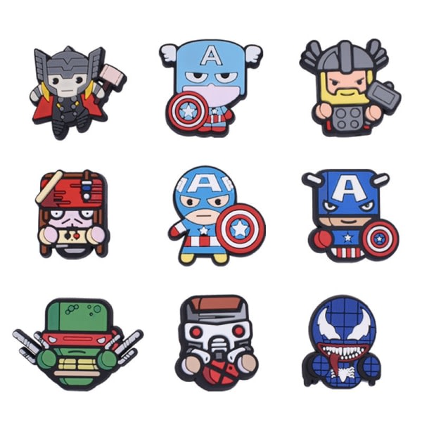 Marvel 42 kpl kenkäkoristeet, Crocs-koristeet Crocs-tarvikkeet tytöille pojille