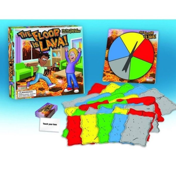 Goliath-spill Gulvet er lava! Lava Jumping Game Fun, Fysikk, Selskapsspill for barn | for 2 til 6 spillere | Fra 5 år