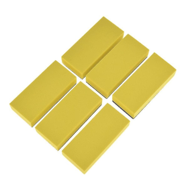 6 kpl Bilfordon Glaskeramisk beläggning Spong Polish Wax Coat Applikator kuddar