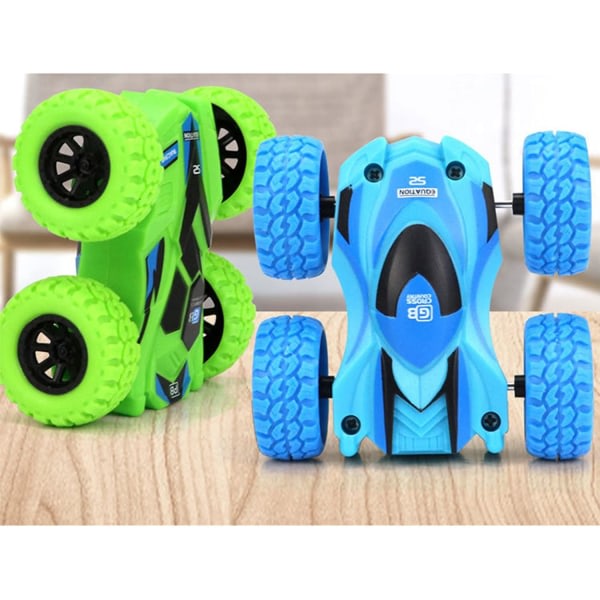 Dra tillbaka bil Dubbelsidig Power Bil Flip Stötsäker Tröghet Bil Dra Bil Pojkar Flickor Toddler Födelsedagspresent Ålder 3+ (4 st)