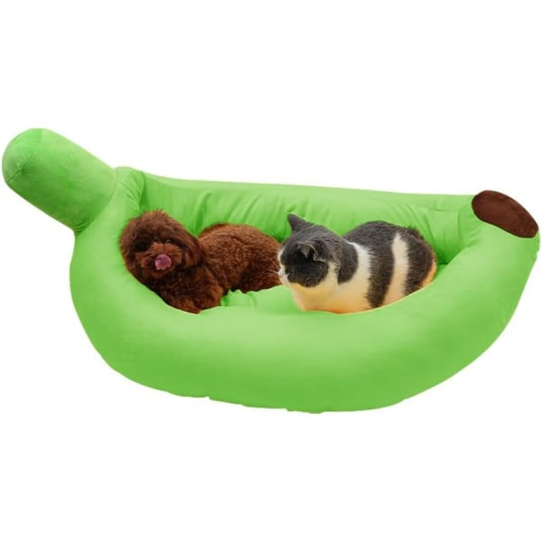 Kreativ fluffig bananbåd katteseng banan husdjursseng blød og behagelig hund og kat vinterhusmadras kæledyrsmaterial hvalpe og killinger