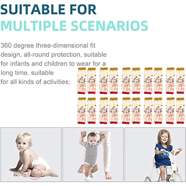 CDQ 10 par Baby benvarme leggings Knæbeskyttelsesstrumpor til småbørnsstil4 30cm