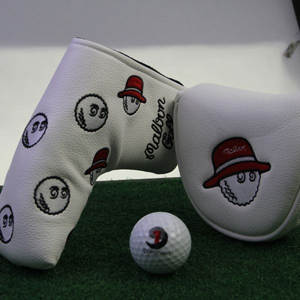 CDQ Magnetisk stængning PU Läder Golf Putter Head Cover Brun A