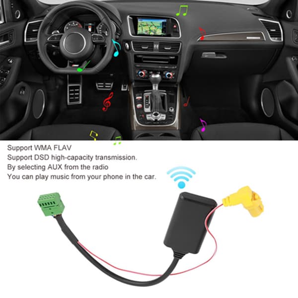 Trådløs Bluetooth-lydkabelmusikkadapter passer for Audi MMI 3G AMI AUX