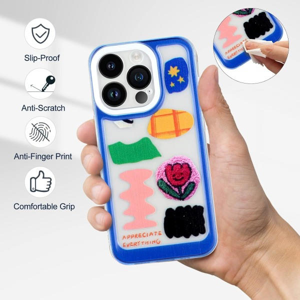 Til iPhone 14 Pro Max Case Klart, ikke-gulnende telefoncover til iPhone 14 Pro Max 2022 (6,7 tommer), blå