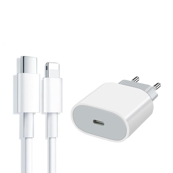 20W USB-C lang kabel egnet for iPhone hurtiglader