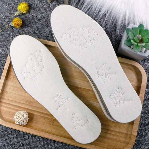 1 par skor Innerkuddar Andas Soft Touch Ergonomisk design Svettabsorption Förtjockning Deodorisering Skotillbehör Imitation Ull Vinter Wa 40