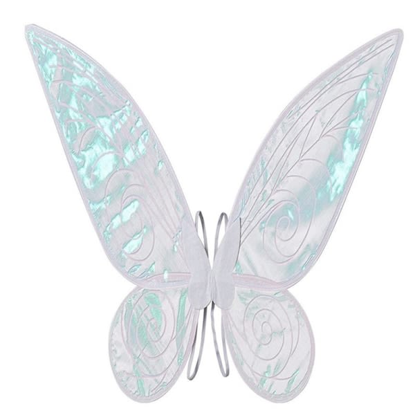 CDQ Princess Angel Wings Halloween Party Cosplay Butterfly Wings Valkoinen 24*48*1,5cm