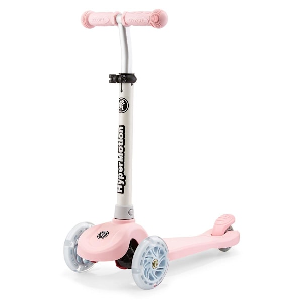 TRINGO trehjulig balansskoter, 3-8 år - rosa + lysande LED-hjul Rose
