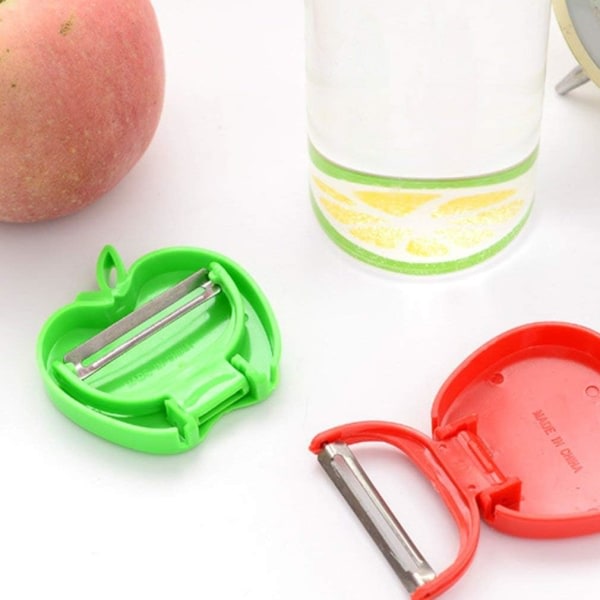 CDQ 2 st Apple Shape Fruktskalare Grönsaksskärare Köksredskap Hemtillbehör