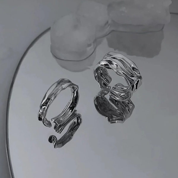 Dam silverring 925 sterling silver smalbandsring