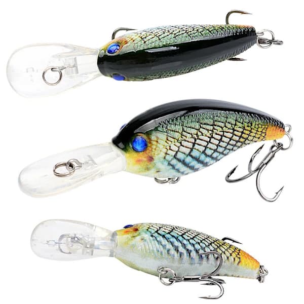 8 kpl Minnow-viehesarja, vaaput, kolmiokoukku, basso, taimenvieheet, varusteet