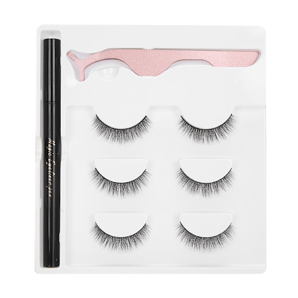 Itseliimautuva eyeliner vesilinja eyeliner tekoripset pinsetit meikkityökalusetti E40 vihreä laatikko