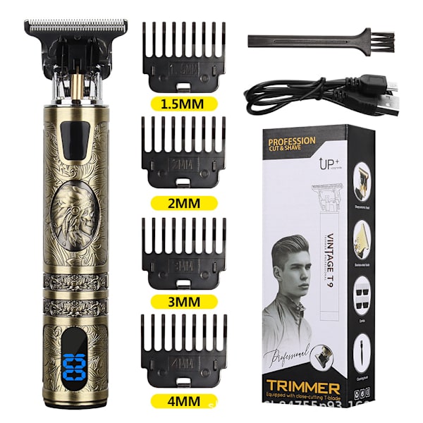 Mænd Hårklipper Rakapparat trådløs klipptrimmer Barbermaskin 1