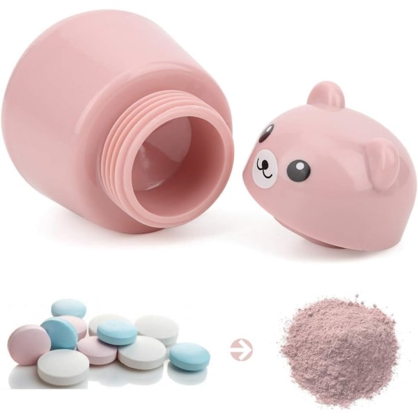 CDQ Mini handhållen pillerkross Baby (rosa) 1 st