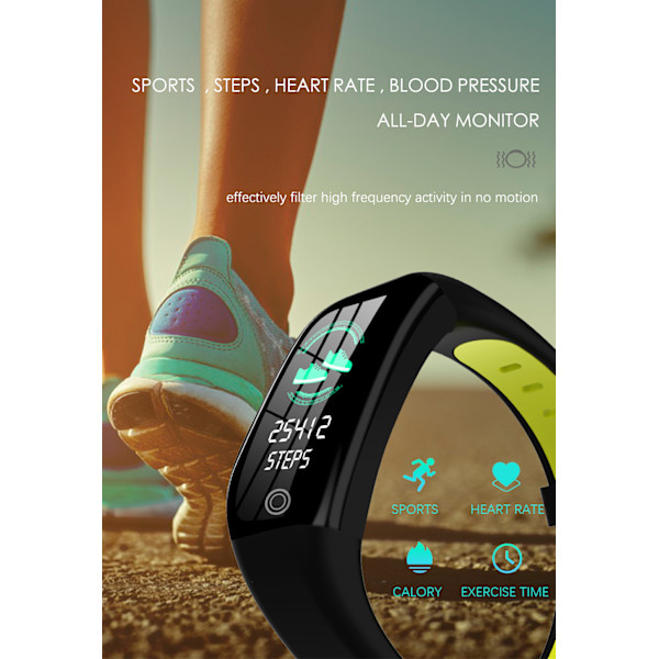 INF Smartwatch Aktivitetsarmband med Pulsmåling, Sömnmonitor, Stegräknare 1.14