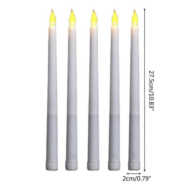 5 stk. Flammefrie LED-lys for middagsbord Bursdagsfest Dekor_tfrf