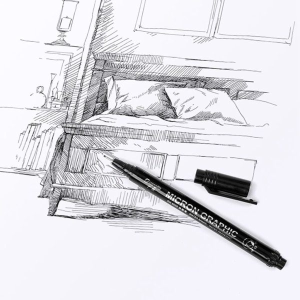 Bläkpenna artist penna sort 12 stk/ etui