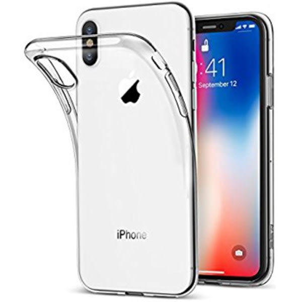 iPhone X/XS Bumper Case med gjennomskinnlig bakside null ingen