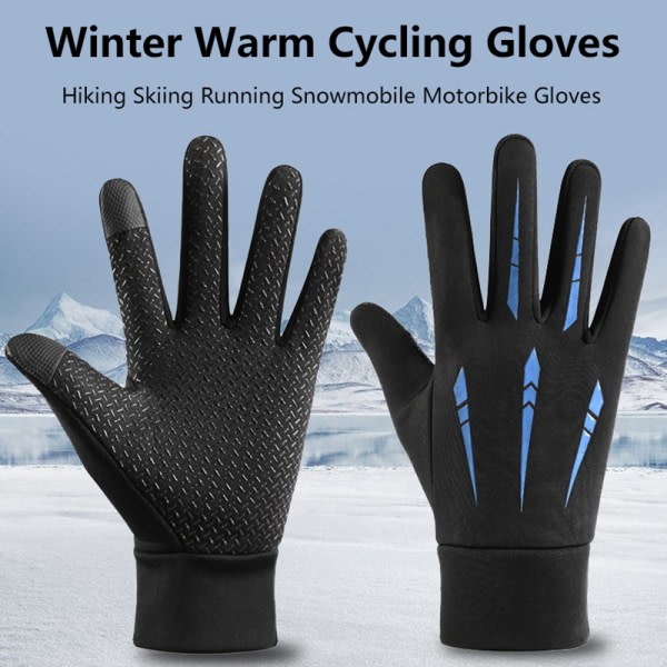 Vinter Touch Hansker Kallvattent?ta Motorcykel Cykel Hansker Ut Black ONESIZE